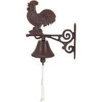 Super Merchant Deurbel haan - gietijzer - L25 cm - vintage - klassieke deurbel - bel
