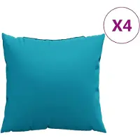 vidaXL Bankkussens 4 stuks Blauw 50x50 cm Stof