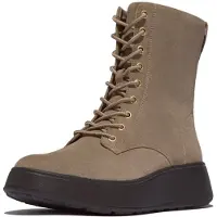 FitFlop F-mode suede lace-up flatform ankle boots