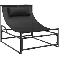 vidaXL Tuinstoel, antraciet, 87x74x73 cm, staal en textiel
