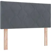 vidaXL LED Hoofdbord Donkergrijs 90 cm Fluweel