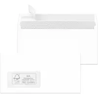 Mailmedia -enveloppen DIN lang, FSC, zelfklevend, wit