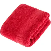 Homescapes badstof handdoek 100% katoen rood