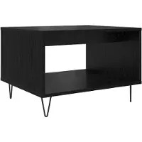 vidaXL Salontafel Zwart eiken 60 x 50 x 40 cm Bewerkt hout