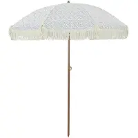 vidaXL Strandparasol 160 x 160 x 196 cm Polyester en Staal Rond