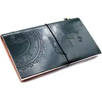 Ancient Wisdom Handgemaakt leren dagboek - Notitieboek - If a Story is in You - Groen (80 pagina's) - 22x12x1.5cm