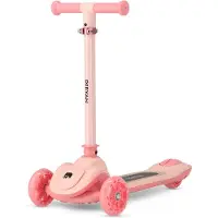 Deryan Harvey Kinderstep 3 wielen met LED - Verstelbaar - Roze