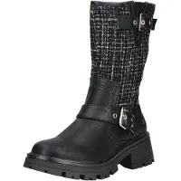 Mustang Boots 'Enkellaarsjes Plat' zwart