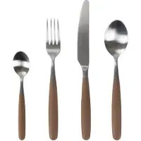 Pomax Renoir bestekset set van 16 handvat hars bruin