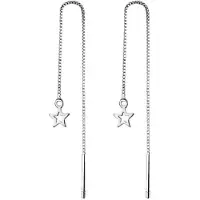 Charme Bijoux Doorsteek oorbellen -Ster- rvs-