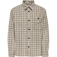 Only & Sons Overhemd 'ONSWaleed' crème / donkergroen
