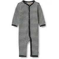 Wheat Rompertje/body 'Dusty' navy / offwhite