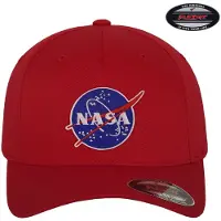 Nasa Insignia Flexfit Cap Red-S/M