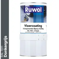 Ruwol 2K Epoxy Vloercoating Donkergrijs (RAL 7011) 1 kg