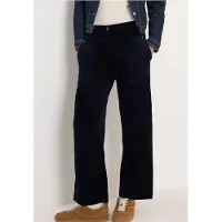 Cecil Dames Wide Legs corduroy broek - Blauw - 36