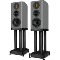 Wharfedale EVO 5.2 Boekenplank Speakers met stands - Hifi Stereo Set - Passieve Speaker - 3-Weg Luidsprekers - Grijs