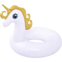 SunClub Eenhoorn / Unicorn / Zwemband / Swim Ring / Kroon / Wit / 55 cm / Zomer / Zwemmen