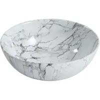 SaniGoods Marmora waskom wit marmer look