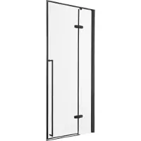 Kerra Long douchedeur zwart 100cm