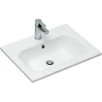 Saniclear Essen mineraal marmeren wastafel 60cm met kraangat
