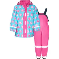 Playshoes Functioneel pak 'Eulen' lichtblauw / pink / rosa / wit