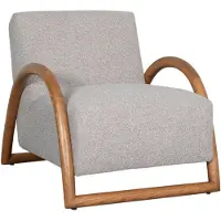 Label51 Viggo Fauteuil - Naturel - Stof - Naturel Houten Frame - - - Met Armleuning