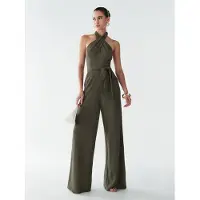 BWLDR Jumpsuit 'AMBER' olijfgroen