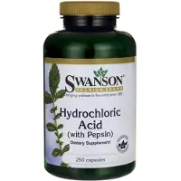 Swanson Health , Betaine HCl Hydrochlorische Zuur met VegPeptase, 250 Veggiecapsules