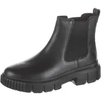 Timberland Dames Chelsea Field middenkalf leren enkellaarsjes zwart (39 W), Leer, Plat, Geen, Casual TB0A5ZCG0011