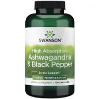 Swanson Health - Hoog Absorptie Ashwagandha & Zwarte Peper - 120 capsules