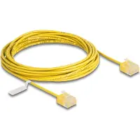 DeLOCK RJ45 Network Cable Cat.6 UTP Ultra Slim 5 m yellow with short plugs