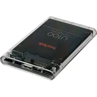 Gembird USB 3.0 externe HDD behuizing voor 2.5' SATA schijven van 9,5 mm, transparant