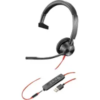 Poly Blackwire 3315 USB-A hoofdtelefoon (Bedraad, USB-A), Kantoorheadset