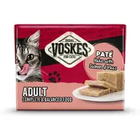 Voskes 8x Original Paté Adult Heek & Zalm & Erwten 8 x 95 gr