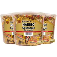 Haribo 3x Silo Zakjes Goudbeertjes 100 Stuks