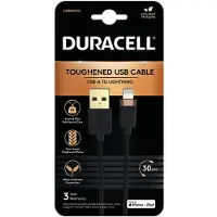 Duracell USB-C cable for Lightning 0.3m (Black)