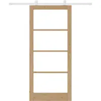 vidaXL Schuifdeur ORKDAL 93 x 211 cm Massief grenenhout en glas