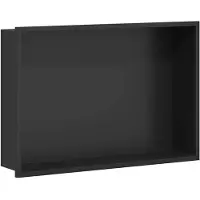 vidaXL Douche Niche Zwart 45 x 30 x 9,5 cm Roestvrij staal