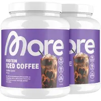 More Nutrition Protein Iced Coffee, Coffee Lover, 2 x 500 g, 40 Porties - Proteïnepoeder met Lactase en Koffie, Eiwitshake