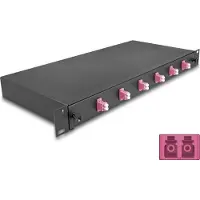 DeLOCK 19″ Optical Fiber Splice Box 6 x LC Duplex OM4 1U complete assembled