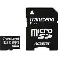 Transcend Premium microSDHC-kaart Industrial 8 GB Class 10 Incl. SD-adapter