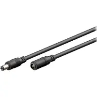 Goobay DC verlengkabel | 5,5 x 2,5mm | max. 100W | AWG20 | zwart | 10 meter