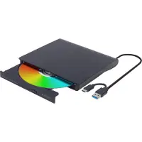 Gembird externe USB CD/DVD-Rom drive (lezen en branden) - USB-A/USB-C - USB3.0 / zwart