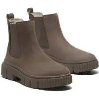 Timberland Dames Greyfield Mid taupe leren chelsea laarzen (41.5 W), Leer, Plat, Geen, Casual, Duurzaam TB0A2FK2EM51