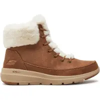 SKECHERS Veterlaarsjes 'Glacial Ultra' bruin / wit