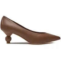 Weekend Max Mara Dames Renza bruin leren schoenen (37), Leer, 5 tot 8 cm, Geen, Casual, Feest, Klassiek 2625526014600