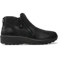 SKECHERS Dames Lovely Vibe Herfst enkellaarsjes zwart (39), Plat, 1 tot 3 cm, Ritssluiting, Casual 158952