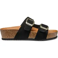 Geox D BRIONIA H Leren Vrouwen Zwarte Wedges