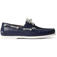 Ralph Lauren Heren Merton leren bootschoenen marine (41), Leer, Plat, Veters, Casual, Marineblauw 803932995001