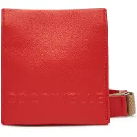 Coccinelle Leren Schoudertas Myrtha Maxi Log Crossbody Bag Grained Leather Gazpacho Oranje